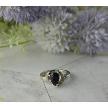 925 Sterling Silver Spinel & Quartz Ring Size 6.5