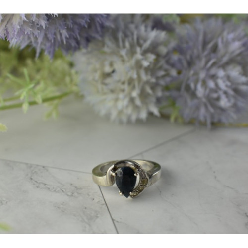 925 Sterling Silver Spinel & Quartz Ring Size 6.5