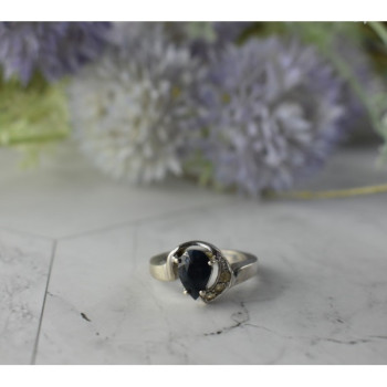 925 Sterling Silver Spinel & Quartz Ring Size 6.5