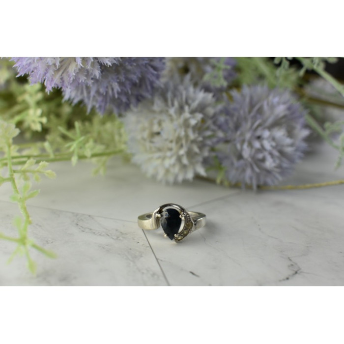 925 Sterling Silver Spinel & Quartz Ring Size 6.5