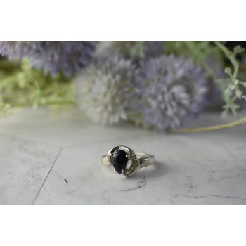 925 Sterling Silver Spinel & Quartz Ring Size 6.5