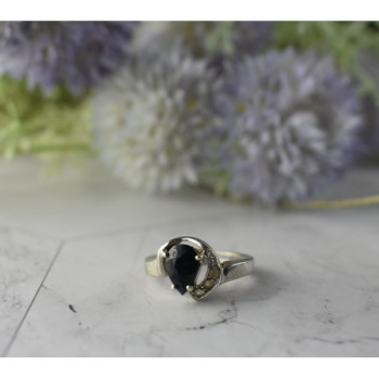 925 Sterling Silver Spinel & Quartz Ring Size 6.5