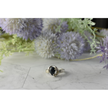 925 Sterling Silver Spinel & Quartz Ring Size 6.5