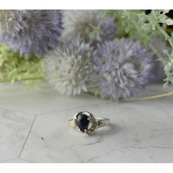 925 Sterling Silver Spinel & Quartz Ring Size 6.5