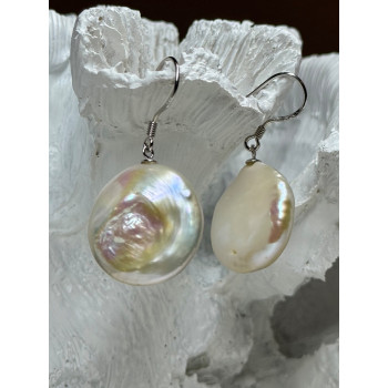 925 STERLING SILVER FRESH WATER PEARL EARRINGS LENGTH 1.8 Inch