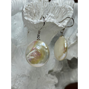 925 STERLING SILVER FRESH WATER PEARL EARRINGS LENGTH 1.8 Inch