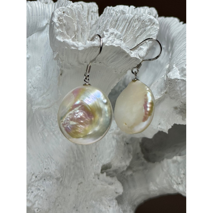 925 STERLING SILVER FRESH WATER PEARL EARRINGS LENGTH 1.8 Inch