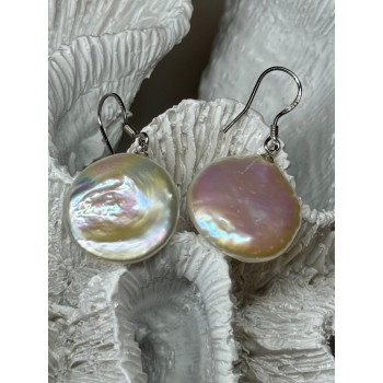 925 STERLING SILVER FRESH WATER PEARL EARRINGS LENGTH 1.8 Inch