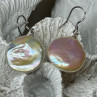 925 Sterling Silver Fresh Water Pearl Earrings Length 1.8 Inch