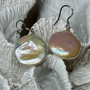 925 Sterling Silver Fresh Water Pearl Earrings Length 1.8 Inch