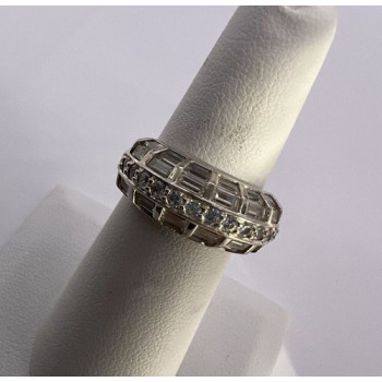 925 Sterling Silver & CZ Ring Size 5