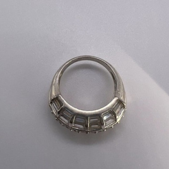 925 Sterling Silver & CZ Ring Size 5