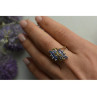 14K YELLOW GOLD TANZANITE & DIAMOND RING SIZE 10