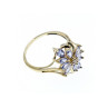 14K YELLOW GOLD TANZANITE & DIAMOND RING SIZE 10