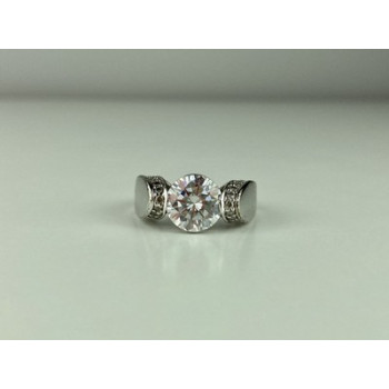 925 Sterling Silver CZ Ring Size 7