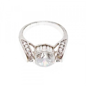 925 Sterling Silver CZ Ring Size 7