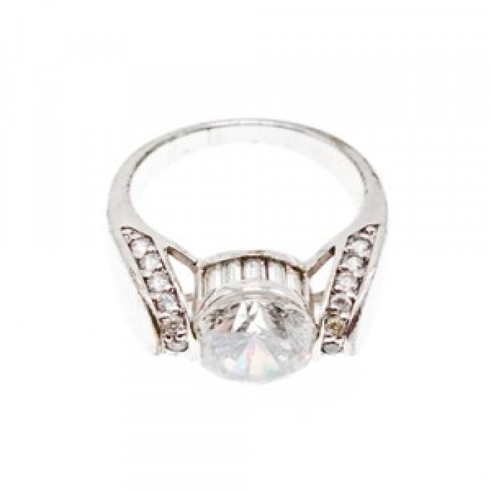 925 Sterling Silver CZ Ring Size 7