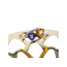 10K YELLOW / WHITE GOLD AMETHYST & HELIODOR RING SIZE 5.5
