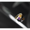 10K Yellow / White Gold Amethyst & Heliodor Ring Size 5.5