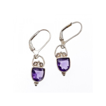 Vintage 925 Sterling Silver Tanzanite Earrings