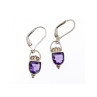 Vintage 925 Sterling Silver Tanzanite Earrings