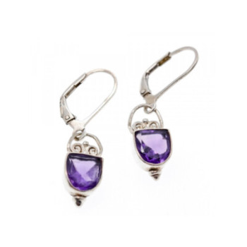 Vintage 925 Sterling Silver Tanzanite Earrings