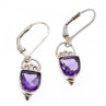 Vintage 925 Sterling Silver Tanzanite Earrings