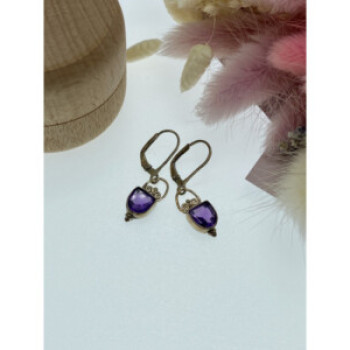 Vintage 925 Sterling Silver Tanzanite Earrings
