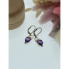 Vintage 925 Sterling Silver Tanzanite Earrings