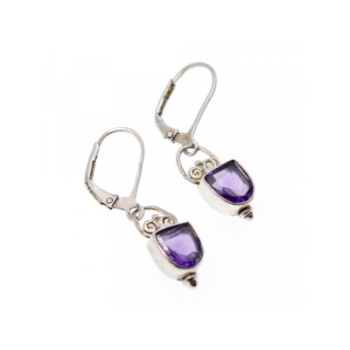 Vintage 925 Sterling Silver Tanzanite Earrings