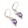 Vintage 925 Sterling Silver Tanzanite Earrings