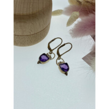 Vintage 925 Sterling Silver Tanzanite Earrings