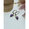 Vintage 925 Sterling Silver Tanzanite Earrings