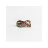 10K YELLOW GOLD RUBY & WHITE SAPPHIRE RING SIZE 10