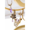 925 Sterling Silver Amethyst Openwork Ring Size 7