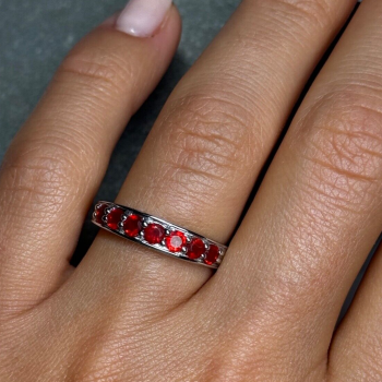 925 Sterling Silver Spinel Ring Size 7.5
