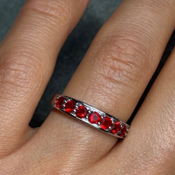 925 Sterling Silver Spinel Ring Size 7.5