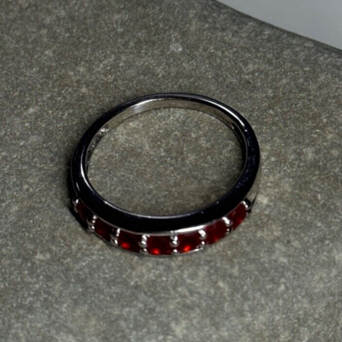 925 Sterling Silver Spinel Ring Size 7.5