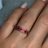 925 Sterling Silver Spinel Ring Size 7.5