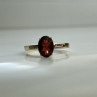 10K Yellow Gold Garnet & Diamonds Ring Size 6.5