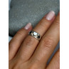 925 Sterling Silver Abalone & Enamel Hearts Ring Size 5