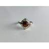 Vintage 925 Sterling Silver Amber Ring Size 5.5