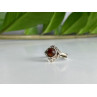 Vintage 925 Sterling Silver Amber Ring Size 5.5