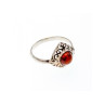 Vintage 925 Sterling Silver Amber Ring Size 5.5