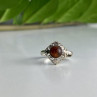 Vintage 925 Sterling Silver Amber Ring Size 5.5