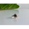 Vintage 925 Sterling Silver Amber Ring Size 5.5
