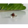 Vintage 925 Sterling Silver Amber Ring Size 5.5
