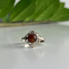 Vintage 925 Sterling Silver Amber Ring Size 5.5