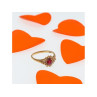 14K YELLOW GOLD RUBY & DIAMONDS RING SIZE 8