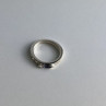 925 Sterling Silver Iolite & CZ Band Ring Size 6.5